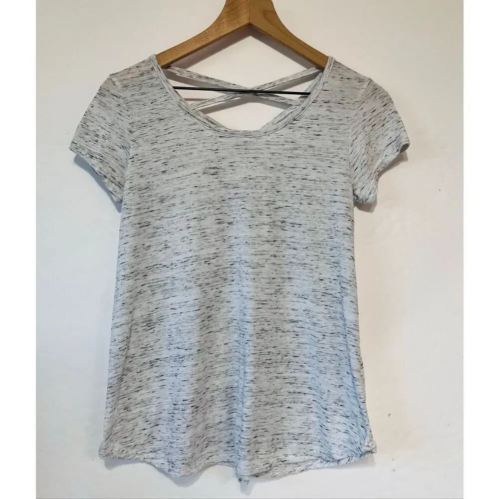 So Heathered Gray Short Sleeve Top   Size S